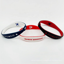 Personalized Custom Color Logo Brand Luminous Exquisite Bracelet Silicone Wristband For Men